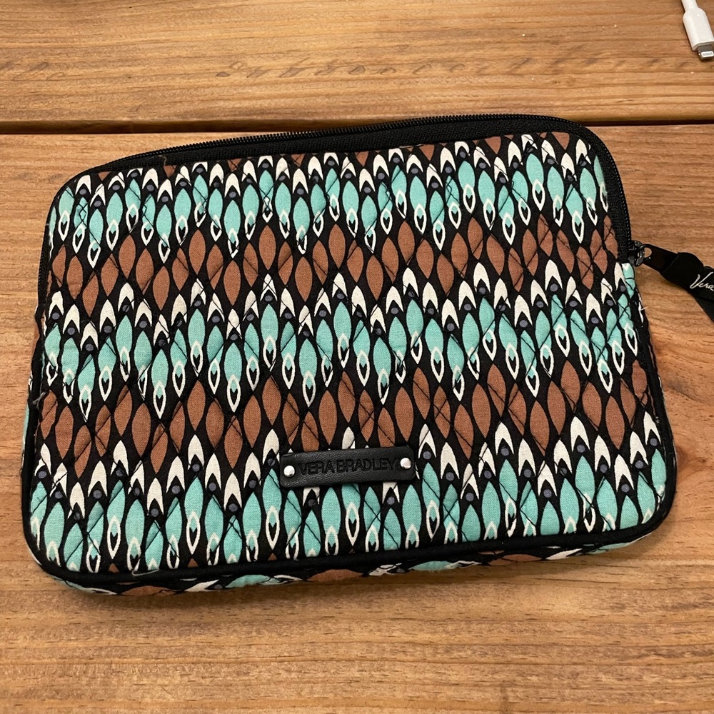 Vera Bradley Teal and Brown Patterned Sleeve